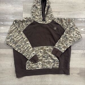 Ariat Men's Brown and Camouflage Hoodie